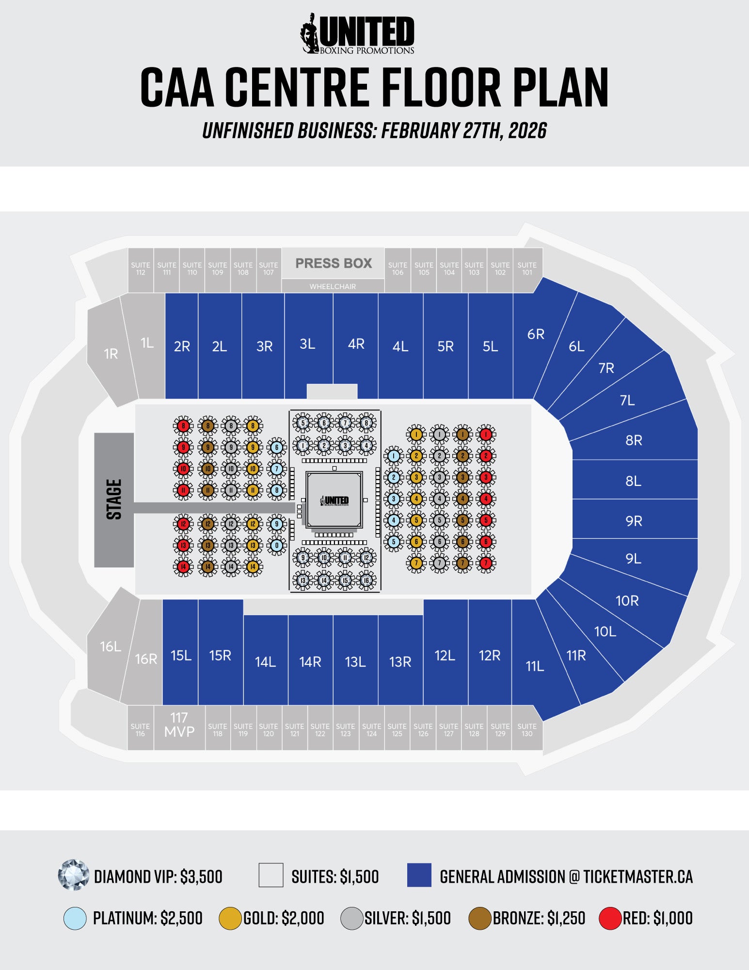 Bronze Ticket-February 27th, Unfinished Business Fight Night